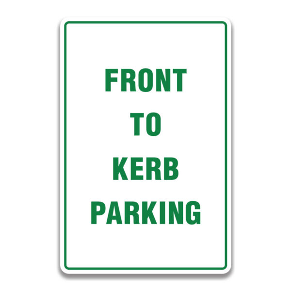 FRONT TO KERB PARKING SIGN