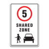 5 SHARED ZONE SIGN