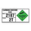 CARBON DIOXIDE CO2 SIGN and Labels